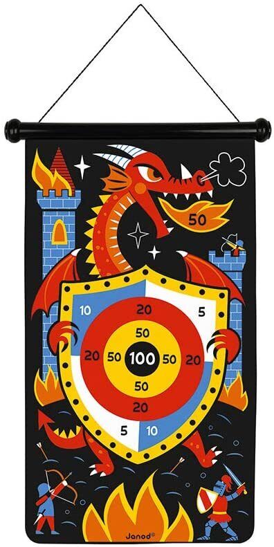 JANOD Jeu de Fl&eacute;chettes Magn&eacute;tiques Dragons - Jeu d'Adresse - D&egrave;s 4 ans