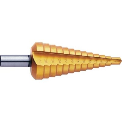 EXACT Jeu de forets &eacute;tag&eacute;s HSS  5351 4 - 12 mm, 4 - 20 mm, 6 - 30 mm TiN 1 set - 3 pi&egrave;ces