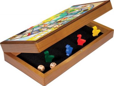 ASMODEE Jeu de l&rsquo;oie en bois  Rabattable 