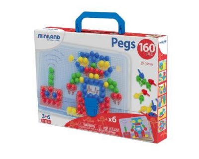 MINILAND Jeu de mosa&iuml;ques : Pegs (160 pi&egrave;ces)  Educational