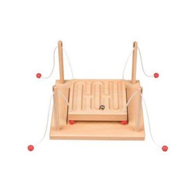 GOKI Jeu de parcours, collaboratif en bois