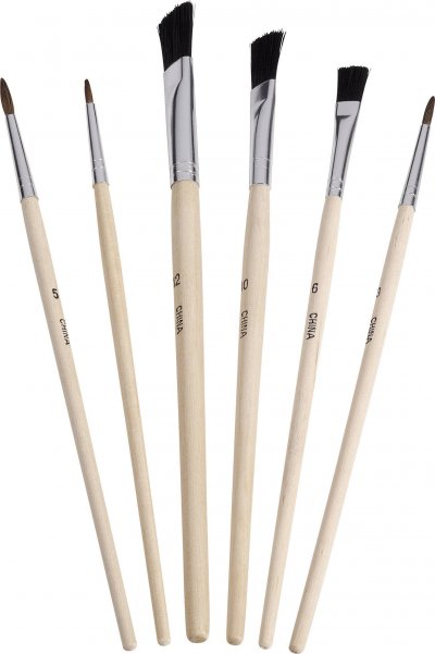 ZAHN PINSEL Jeu de pinceaux, 6 pcstaille1 3 5 6 10 12 mm 1 set e10710-21