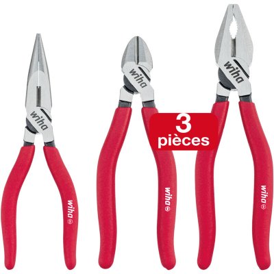 WIHA Jeu de pinces Basic, 3 pi&egrave;ces.  Classic Z 99 0 001 01 26850