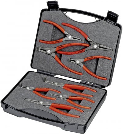 KNIPEX Jeu de pinces de pr&eacute;cision pour circlips, Quantit&eacute; : 8 pi&egrave;ces