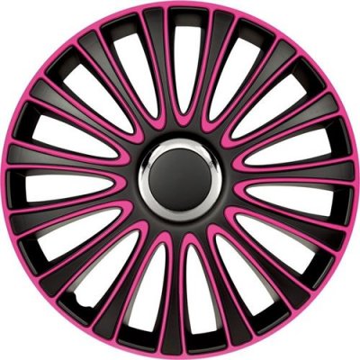 AUTOSTYLE Jeu de raccords de roue 4 pi&egrave;ces LeMans 16 pouces noir / rose