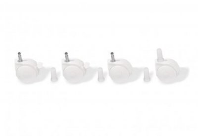 PINOLINO Jeu de roulettes de lit avec chevilles, blanc - blanc - 