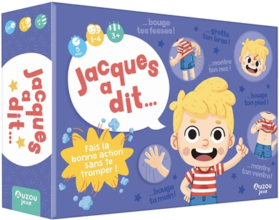AUZOU Jeu de soci&eacute;t&eacute;  P tit jeu de Jacques a dit NE Multicolore