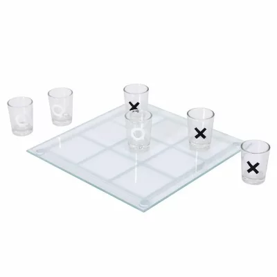 MISTER GADGET Jeu De Soci&eacute;t&eacute; - Cinq D'affil&eacute;e Avec Des Verres &Agrave; Liqueur