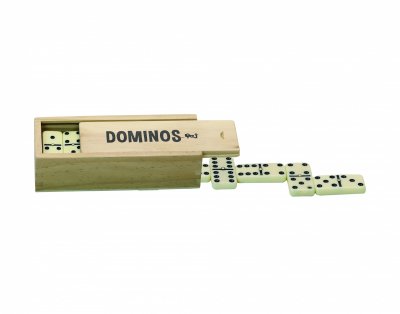 JEUJURA Jeu De Societe Dominos Avec Pivots - Coffret Bois