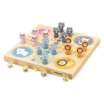 VIGA TOYS Jeu de soci&eacute;t&eacute; en bois Ludo Viga PolarB 44092