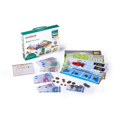 MINILAND Jeu de soci&eacute;t&eacute; ""Euro shopping"" avec trois diff&eacute;rents jeux  r&eacute;f M45308