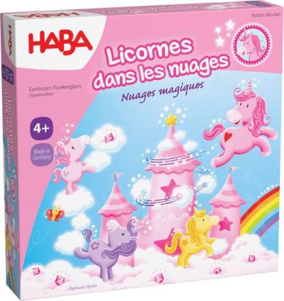 HABA Jeu de soci&eacute;t&eacute;  Licornes dans les nuages Nuages magiques 