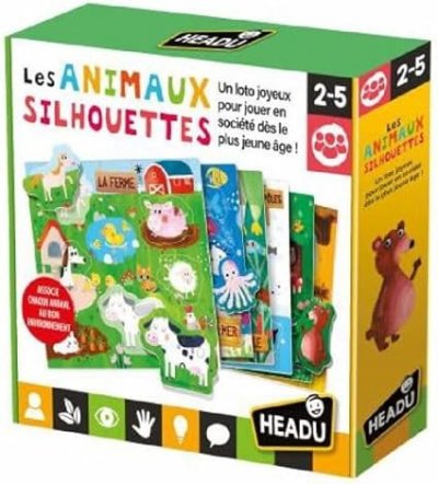 HEADU Jeu de soci&eacute;t&eacute;  les animaux silhouettes