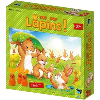 MATAGOT Jeu de soci&eacute;t&eacute; - Hop hop lapins - Orange - Enfant - 3 ans - 15 min