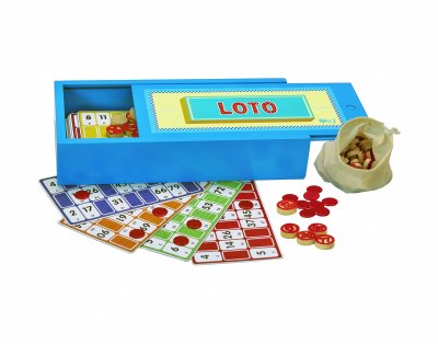 JEUJURA Jeu De Societe Jeu De Loto - Coffret En Bois