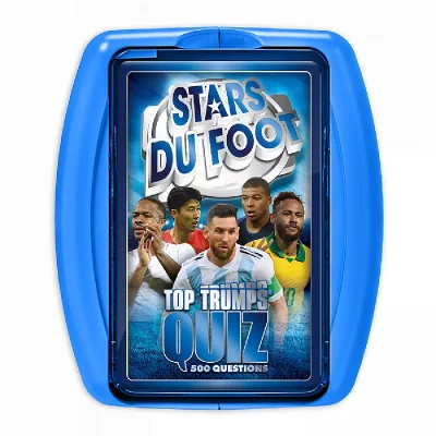 WINNING MOVES Jeu de soci&eacute;t&eacute; Quiz Stars du foot - En famille ou entre amis, avec 500 questions illustr&eacute;es
