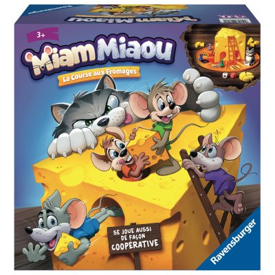 RAVENSBURGER Jeu de soci&eacute;t&eacute;  Miam Miaou La course aux fromages 