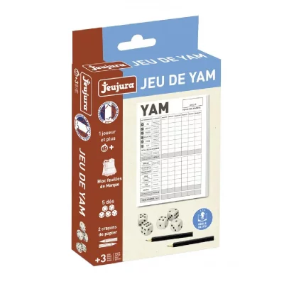 JEUJURA Jeu de yam avec bloc de feuilles et crayons