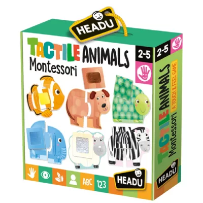 HEADU Jeu d&eacute;couverte  mon 1er puzzle animaux tactile montessori