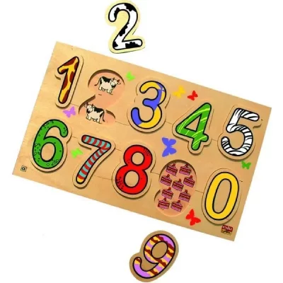 BSM Jeu dencastrement Puzzle chiffres et quantites - Mixte - Livre a lunite