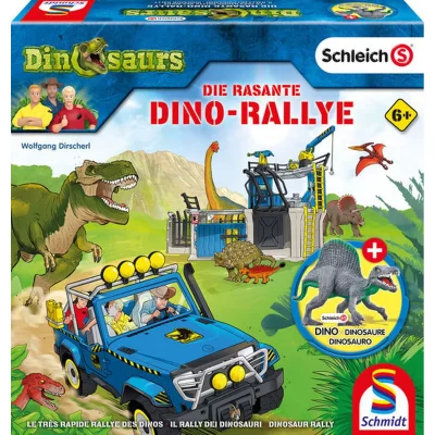 SCHMIDT SPIELE Jeu Dino Rallye - La course aux dinosaures + Figurine Spinosaure