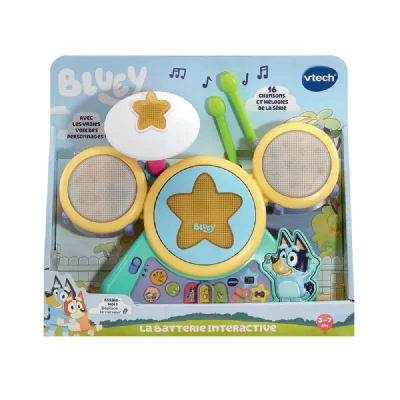 VTECH Jeu &eacute;ducatif musical  Bluey La batterie interactive