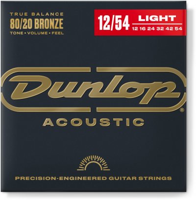 DUNLOP Jeu Guitare Acoustique  Light 12 54