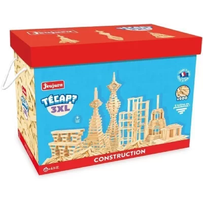JEUJURA  - 8324- Jeux de Construction-Tecap Baril de Planchettes 3XL - 500 Pieces