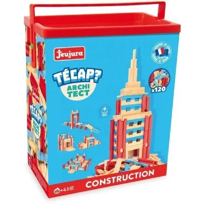 JEUJURA  - 8346- Jeux de Construction-Tecap Baril de Planchettes Architect - 120 Pieces