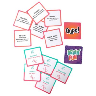 JEUX 2 MOMES - Jeu de Cartes, EC5300, Blanc-Noir-Violet