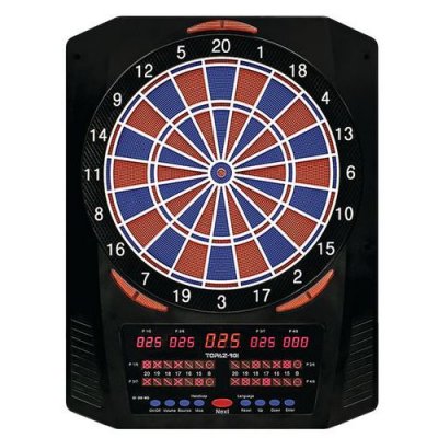 ARCADE JEUX Jeux de Flechettes Arcade Cible de Flechettes Topaz Noir Bleu