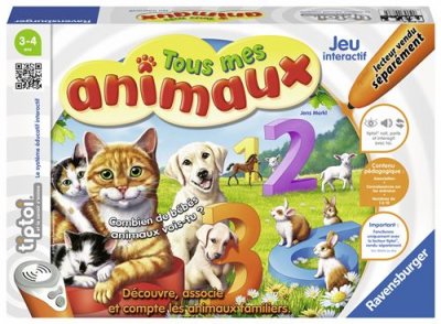 RAVENSBURGER Jeux tiptoi - tous mes animaux - 00838