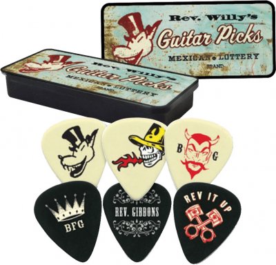 DUNLOP Jim RWT02M Boite en Metal de 6 Motif Reverend Willy's Mexican Lottery Medium