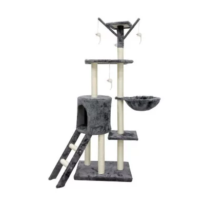 GENERIQUE JIPSY Arbre &agrave; chat Gris - 79 x 34 x 138 cm - Gris