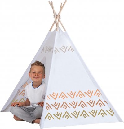 GENERIQUE John Tipi enfant original bois, gris/blanc