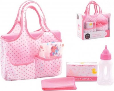  Johntoy 27616 Baby Rose Sac &agrave; Langer avec Accessoires Multicolore