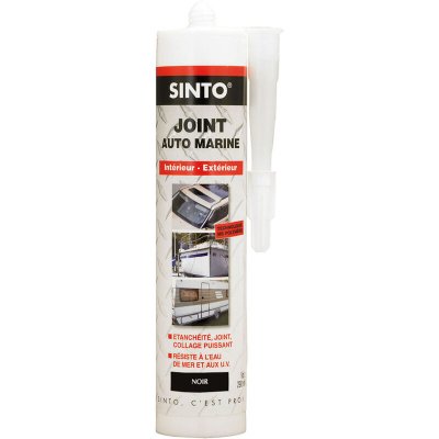SINTO Joint auto-marine Noir 290 ml  int&eacute;rieur et ext&eacute;rieur
