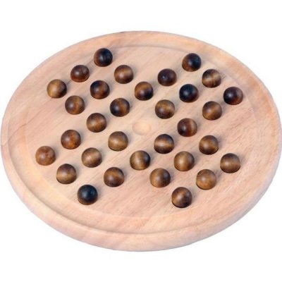 ENGELHART Joli jeu de solitaire anglais, 33 trous en bois 23 cm