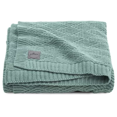JOLLEIN  Couverture River Knit 100x150 cm Vert cendre