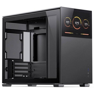 JONSBO  D31 &Eacute;cran mATX Geh&auml;use, Verre tremp&eacute; - Noir