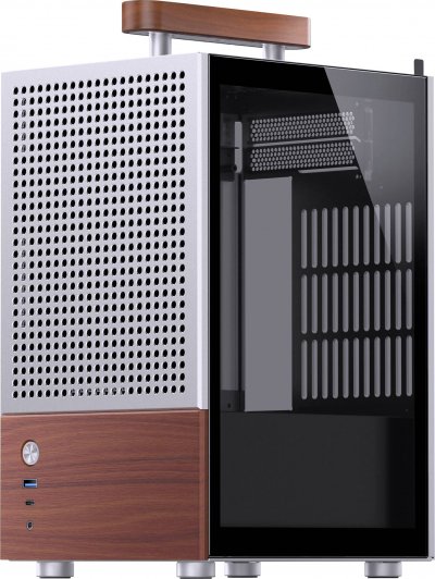 JONSBO  T6 PC Geh&auml;use, Mini-Tower, Mini-ITX, Tempered Glass, Holz