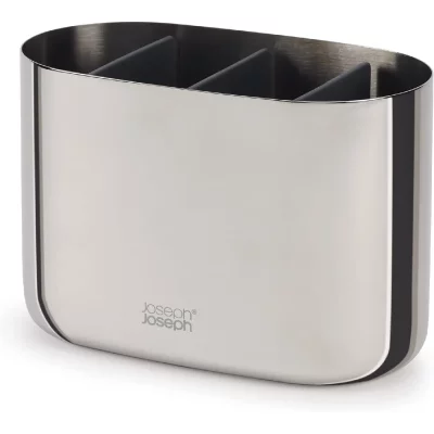 JOSEPH JOSEPH  porte-brosse &agrave; dents 18 x 14 cm acier inoxydable argent
