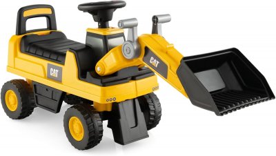 COSTWAY Jouet Bulldozer Porteur Enfants -  - Godet R&eacute;glable - Klaxon - 25kg - 1-3 Ans