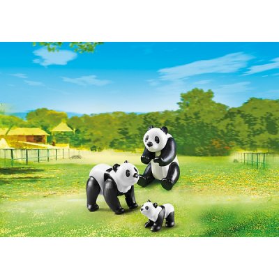 Jouet collection Le Zoo - Couple de Pandas et leur b&eacute;b&eacute; (n&deg; 6652)