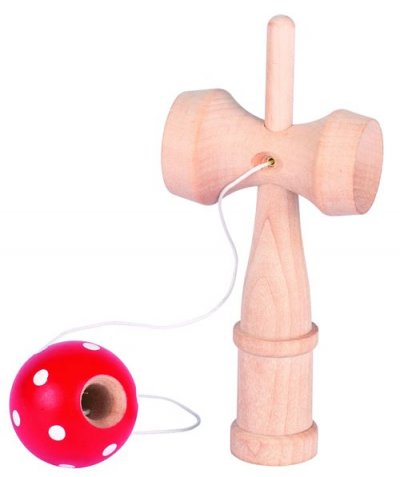 GOKI Jouet en bois Kendama rouge 