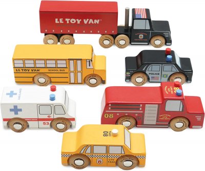 LE TOY VAN Jouet en bois  Voitures de New York