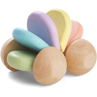 PLAN TOYS Jouet en bois  La Voiture de b&eacute;b&eacute; Pastel 