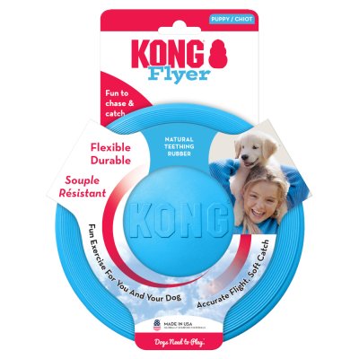 KONG Jouet  Flyer Puppy - Disque volant - Frisbee sp&eacute;cial chiot