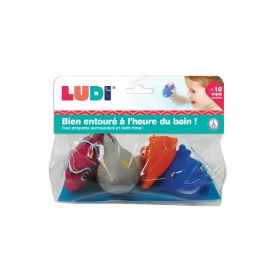 LUDI Jouet pour le bain aspergeurs poissons - mousse