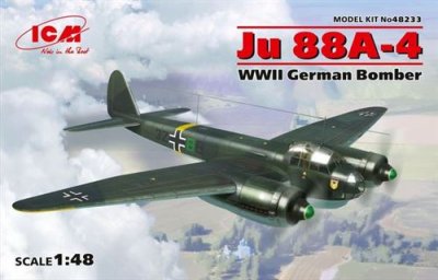 ICM Ju 88a-4, Wwii German Bomber - 1:48e - 
